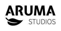 Aruma Studios logo with leaf icon